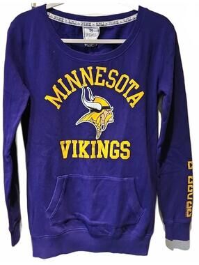 Victoria's Secret PINK Minnesota Vikings Women's Purple NFL Hoodie Size XS